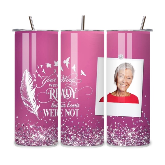 Pink Memorial In Loving Memory 20oz Stainless Steel Tumbler - Picture 1 of 1